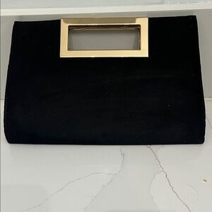 Call It Spring Black and Gold Clutch